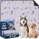 WanpeeGoo Washable Pee Pads for Dogs, 1 Pack Reusable Puppy Pads, Super Absorbent & Leakproof Dog Pads, Anti-Slip Dog Pee Pads for Puppy Training & Incontinence, Leaf Pattern 65"x48"