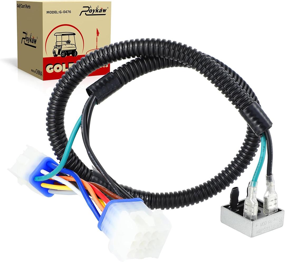 Roykaw Golf Cart 12V Golf Cart Headlight Voltage Reducer Harness Compatible with Club Car Precedent 2004-up Gas Vehicles, Plug and Play, 9 Pin/12 Pin Converter Harness