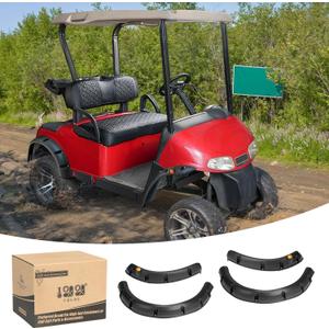 10L0L Golf Cart Fender Flares for EZGO RXV, Standard Front Rear Fender Flasres for 2008-2015 EZGO RXV G&E. NOT for Modified Cart