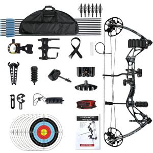 Compound Bows Draw Weight 30-70lbs Ready to Shoot, Bow and Arrow Set for Adults, Archery Set Come with All The Accessories