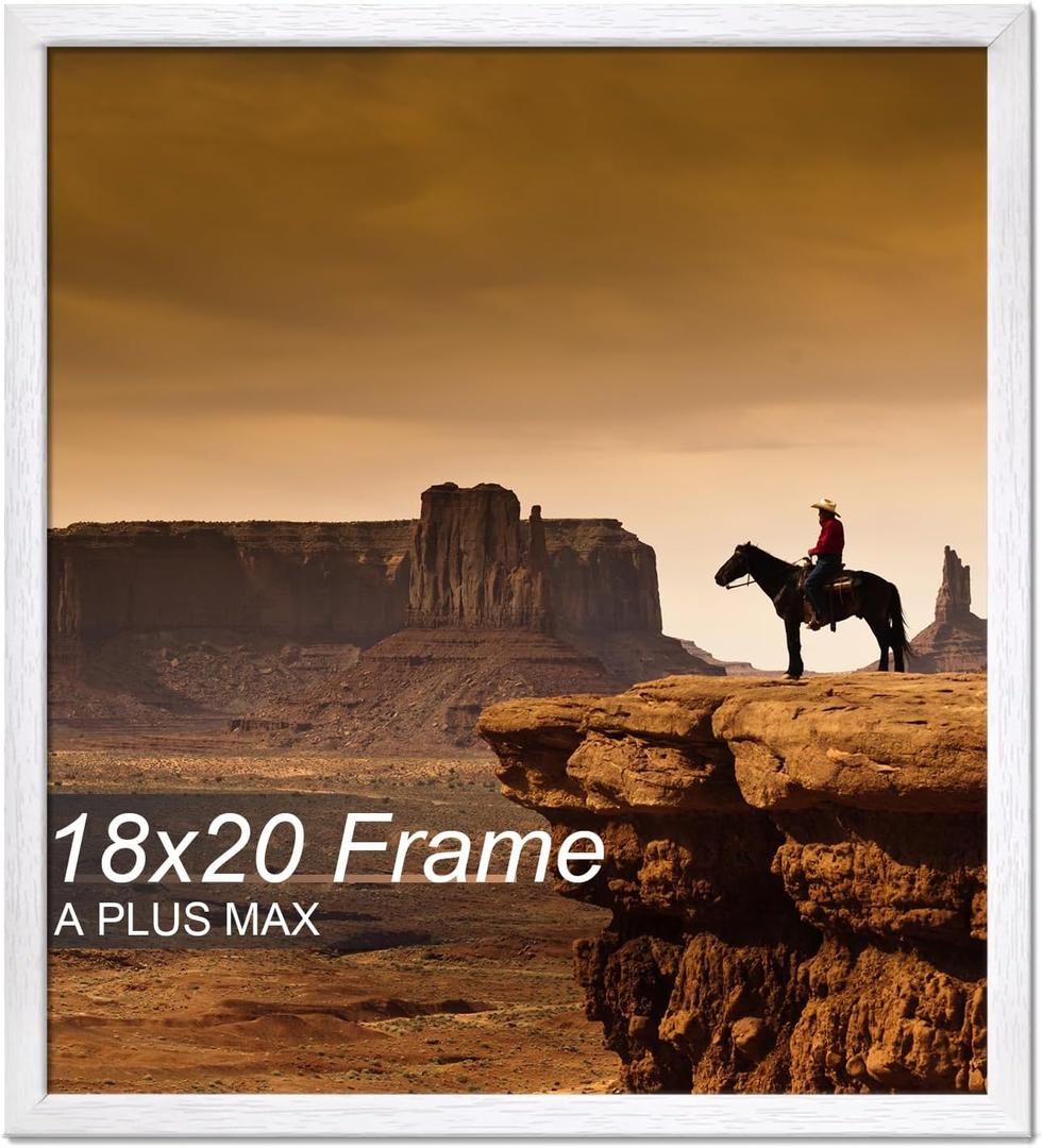 A PLUS MAX 18x20 Picture Frame White Light Weight Wall Mount