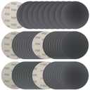 6 Inch 50 Pcs Wet Dry Sanding Discs Hook and Loop, 320 400 600 800 1000 Assorted Grit Waterproof Sandpaper Silicon Carbide for Random Orbital Sander, Automotive Wood Metal Polishing & Sanding