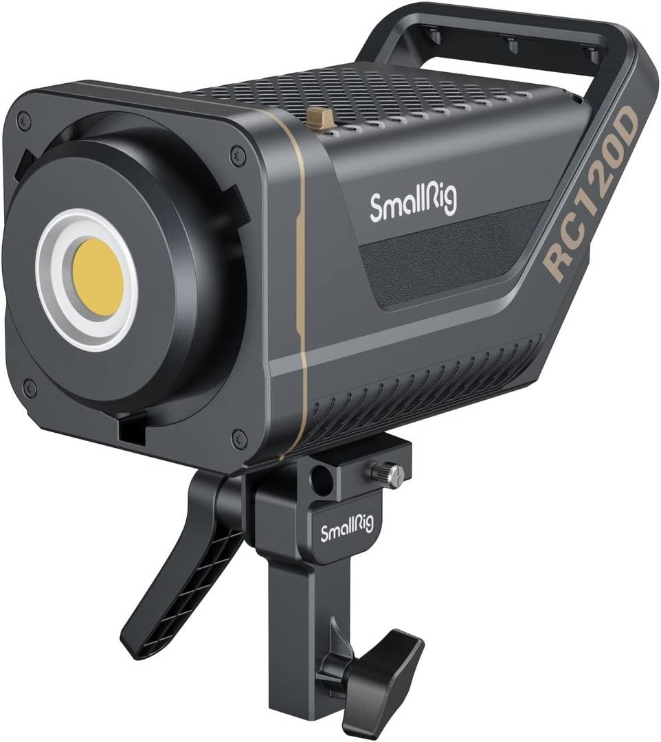 SmallRig 120W COB LED Video Light, 5600K, 5370Lux@1m and SmallGoGo App Control, TLCI 96+ CRI 95+, 9 Lighting Effects, Support AC Adapter and 14.4V/26V V-Mount Battery