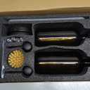 [Luxury] Kitchen Soap Dispenser Set - 16OZ Amber Glass Bottle, Stainless Steel Pump, Instant Dry Tray, Waterproof Labels, Non-Slip Silicone Pad, and Dish Brush | Upgrade for Your Kitchen and Bathroom