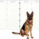 Acrylic Tall Dog Gate, Freestanding Pet Gate Barrier (4 Panel-31.5" H)
for Doorways, Indoor, Stairs, Foldable Fence Dog Playpen No Drilling