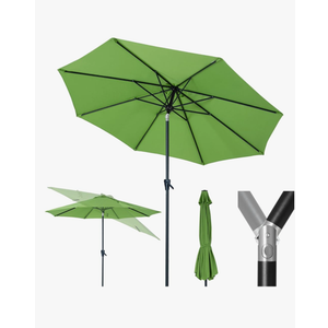 Tempera Patio Market Outdoor Table Umbrella with Push Button Tilt and Crank,Large Sun Umbrella with Sturdy Pole&Fade resistant canopy,Easy to set