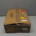 IBUYKE Small 12" H Footrest Stool, Square PU Foot Stool with Metal X-Leg, Multi-Use as Small Side Table, Step Stool for Living Room, Bedroom, Entryway, Office, Light Brown WBD012J