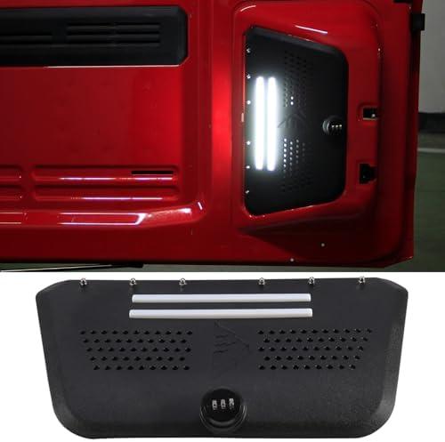 Tempsnow Tailgate Hidden Storage Box with Combination Lock and Light for Ford Bronco 2024 2023 2022 2021 Trunk Lock Box Tailgate Side Storage Box Organizer
