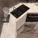 4 x 16"197" Thick Blue Gold Marble Wallpaper Peel and Stick Waterproof Glossy Textured Marble Contact Paper for Countertops Vinyl Wrap Removable Faux Granite Wall Sticker for Backsplash Bathroom