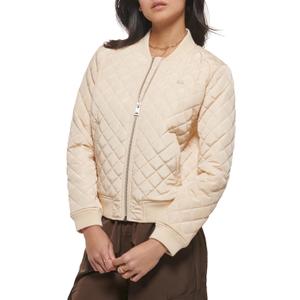Levi's Women's Diamond Quilted Bomber Jacket, Cream, Medium