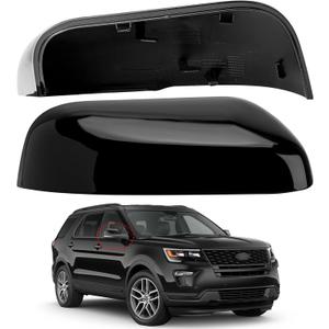 Passenger Side Mirror Cover Replacement for Ford Explorer 2016 2017 2018 2019 - Right Side Mirror Covers, Rear View Mirrors Cap Accessories Black