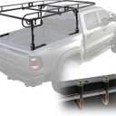 VEVOR Truck Ladder Rack, 1000 LBS / 454 KG Strong Capacity Truck Racks, Non-Drilling/Drilling Installation for Long or Heavy Cargo, 43.3-63 inch Adjustable Width for Kayak, Ladder, Surfboard, Lumber