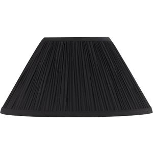 Aspen Creative 33141, Mushroom Pleated Traditional Spider Lamp Shade, Black, 6" Top x 14" Bottom x 18" Slant