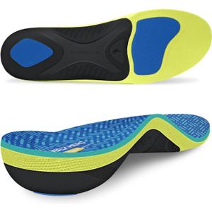 220+lbs Arch Support Inserts,Heavy Duty Plantar Fasciitis Insoles for Men Women,Orthotic Inserts with Heel Cushion,Pain Relief for Standing All Day Mens 5-5.5 | Womens 7-7.5 (Ice Blue)