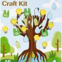 WATINC Earth Day Tree Craft Kits - Make Your Own Environmental Day Trees Decoration, DIY Earth Accessories Party Holiday Celebration Craft Supplies Home School Educational Activity for Kids (16 Pack)
