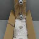 Stainless Steel Milk Glass Vanity Lights for Bathroom, 4 Light Gold Bathroom Light Fixtures Over Mirror, Ceramic E26 Sockets Wall Mounted