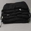 6 Pack Square Seat Cushion Chair Pads for Kitchen Dining Chairs, Soft Comfort Velvet Chair Mat Pillow Cushions with Ties for Office Desk Living Room Tatami 15.5", Black