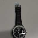 VIGOROSO Men's Mechanical Watches Day Date Black Leather Automatic Self Winding Watch for Men