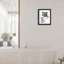 arteWOODS Funny Raccoon Bathroom Wall Art - Rustic Farmhouse Wall Decor with Humorous Quotes Black Framed Print Artwork Cute Animal Pictures for Shower Toilet Restroom Kid's Washroom 8x10 Inch