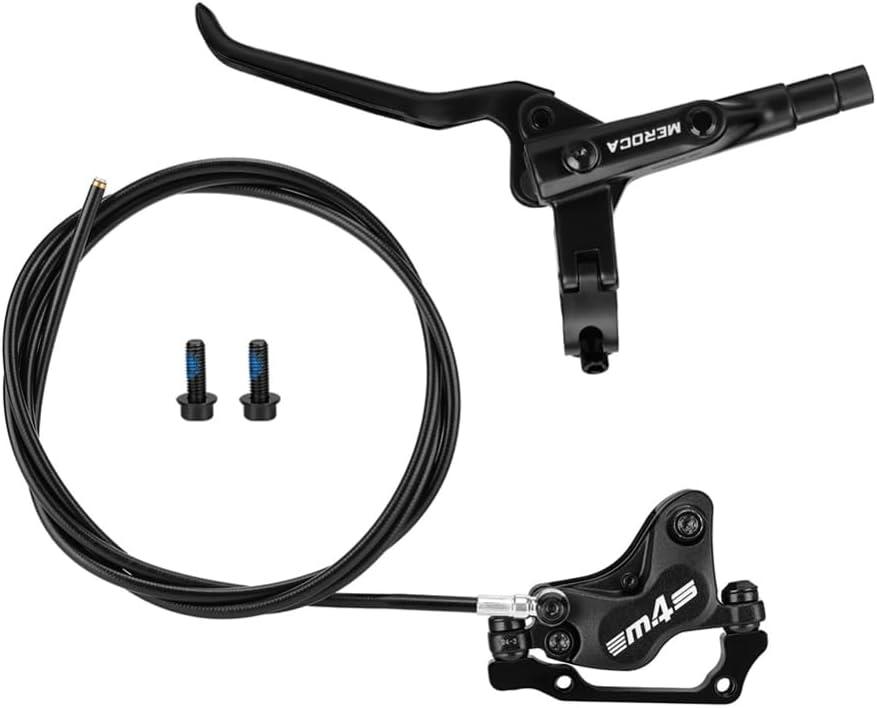 MTBHydraulic Disc Brakes Set, Left Rear 1550mm, Mountain Bike 4-Piston Hydraulic Disc Brakes Set, Aluminum Alloy Hydraulic Brake Kit for Mountain Bike, Road Bike Left Rear 1550mm (Split)