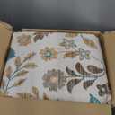 GarveeHome 10x14 Floral Area Rugs for Bedroom Machine Washable Boho Soft Non-Slip Backing Rugs Low Pile Stain Resistant Botanical Carpet for Living Room Farmhouse Dining Room Nursery Beige