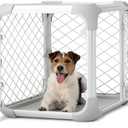 DIGGS Evolv Dog Crate - Slim, Durable Dog Kennel with Removable Ceiling Panel and Modular Design - Safe, Stylish, and Convenient (Ash, Small)