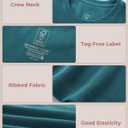 BAMBOO COOL Women's Seamless Tight T-Shirts Slim Fit Basic Ribbed Tees Short Sleeve Crew Neck Top (XL)