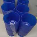 12 x Plastic Wine Goblets Blue