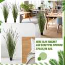Thiccywoov 2 Pack Artificial Grass Plants, 5ft Tall Fake Lavender Plants Grass Indoor Outdoor in Pot, UV Resistant Fake Tall Greenery Lavender for Front Porch, Patio, Balcony Home House Decor