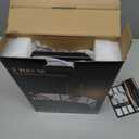 JUSRON 360 Viewing Angle Self Hair Cutting Mirror, Clear Anti-Fog HD Glass (Black Without LED Without Accessories)