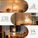 Hong-in Candle Warmer Lamp with Timer -Dimmable Adjustable Height Wax Melt Warmer for Jar Candles,Vintage Home Decor with Elegant Amber Glass,Birthday Gifts for Women, Mom, Friend, Sister