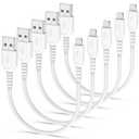 Short iPhone Charger Cord 1ft, 5 Pack USB A to Lightning Data Cable MFi Certified iPhone Charging Cable Fast Charging for Apple iPhone 13/12/11 Pro Max/XR/XS/X/SE/8/7/6/5 Plus, iPad Air/Mini