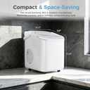 Countertop Ice Maker, Portable Ice Machine with Carry Handle Basket and Scoop, 9 Bullet Cubes Ready in 6 Mins, 26lbs Daily, Self-Cleaning for Home, Kitchen, Camping, RV
