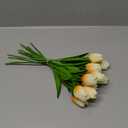Latex Tulips with Stems Real Look, Tulipanes Artificiales para Decoracion, Artificial Tulips Flowers Real Touch, White Latex Tulips with Stems Artificial Flowers (P, 10PCS)