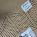 PAWLAND Free Standing Dog Gates for The House Stairs Doorways Indoor Foldable Wooden Small White Puppy Pet Gate Step Over Fence 60" W 24" H 3 Panels