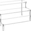 WEERSHUN 3 Tier Acrylic Display Stand Risers, Clear Tabletop Display Shelf for Perfume, Figures & Collectibles, Thick Acrylic Organizer for Cupcake, Cosmetics & Home Decoration (1PACK 3-layer transparent)