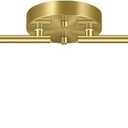 BoostArea Gold LED 4 Light Track Lighting Kit, 4 Way Ceiling Spot Lighting, Flexibly Rotatable Light Head for Kitchen, Living Room, Bedroom, Bulb Not Included