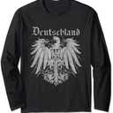 Deutschland Shirt - Germans Tee Prussian Germany Long Sleeve T-Shirt Size XL