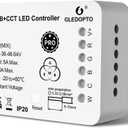 GLEDOPTO ZigBee 3.0 RGBCCT LED Strip Controller Pro RGB Color and Warm White Cold White Light Mix PWM Dimming Smart Phone App Voice Control Work with Hub Bridge (ZigBee Hub Required)