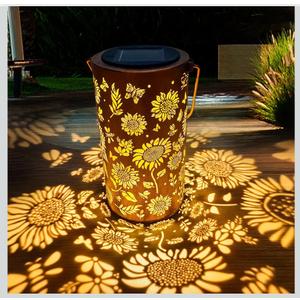 Birthday Gifts for Women Mom Grandma, Sunflower Solar Lanterns Outdoor Waterproof, Hanging Solar Lights for Yard, Patio, Porch, Garden Decor