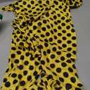 Womens Polka Dot Capri Jumpsuits Sleeveless Halter Neck Backless Summer Sexy Romper Going Out Party Club Outfits (Yellow, XL)
