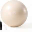 Exercise Ball for Workouts, Anti-Burst and Slip Resistant Yoga Ball for Gym Fitness and Physical Therapy (White)