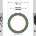 BRONEVO 56.1 to 73.1 Hub Centric Rings,ID=56.1mm OD=73.1mm,Aluminium Alloy Wheel Center Rings Hubrings Pack of 4