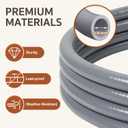 GASPRO 12 Feet 3/8" ID Natural Gas Hose, Low Pressure LPG Hose with Quick Connect, for Weber, Char-Broil, Pizza Oven, Patio Heater and More