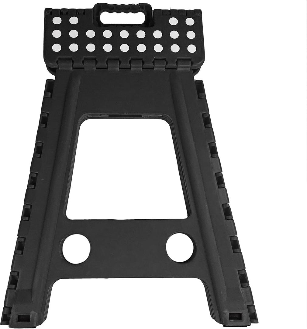 UNIWARE New Heavy Duty Folding Step Stool, Holds up to 330 Lb, Sturdy & Safe, Sturdy Enough to Support Adults and Safe Enough for Kids. Opens Easy with One Flip,11.4" W x 8.7" D x 17.7" H 