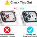 for iPhone Air Case Cute - Compatible with Magsafe - Military-Grade 20 ft Drop Protection Shockproof Phone Case - Funny Checkered Cherry Design for iPhone 17 Air (6.5") Glitter Clear