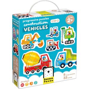 Progressive Puzzles Construction Vehicles 2+ Toddler Puzzle
