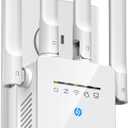 WiFi Extender Signal Booster, Long Range Internet Booster, 130% Broader Coverage Than Before for Home, 4X Faster Wireless Repeater w/Ethernet Port, Easy 1-Tap Setup, Access Point