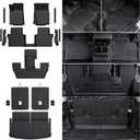 Floor Mats for 2021-2025 2026 Jeep Grand Cherokee L (6-Seater w/o 2nd Row Center Armrest Only), TPE All Weather Protection Durable Trunk Cargo Mat for Jeep Grand Cherokee L Accessories
