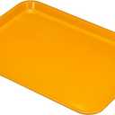 PATIKIL 15x11" Fast Food Tray, Plastic Reusable Recyclable Multi-Purpose Rectangle Serving Tray for Restaurant Home Kitchen, Yellow
